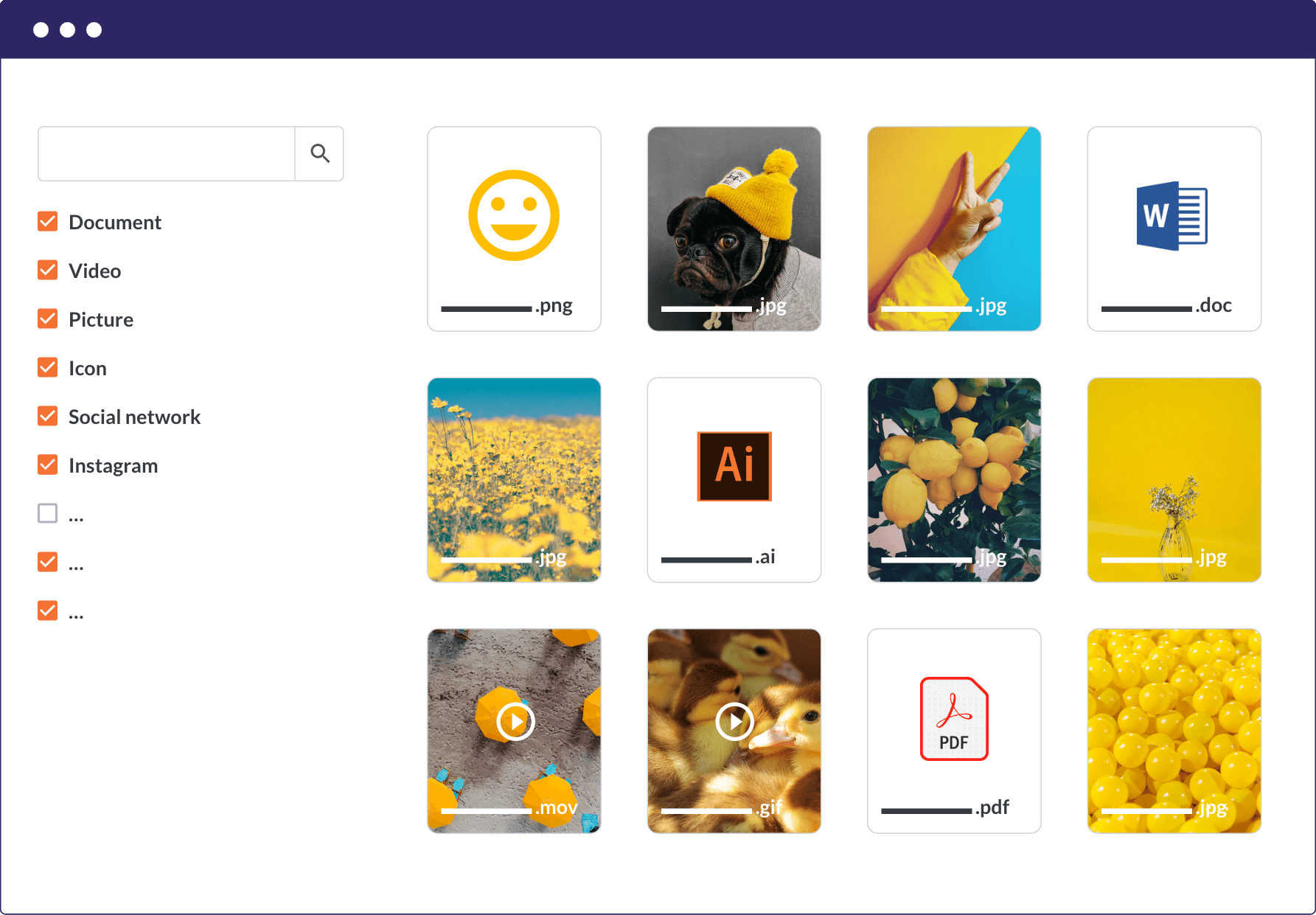 Library of marketing resources
